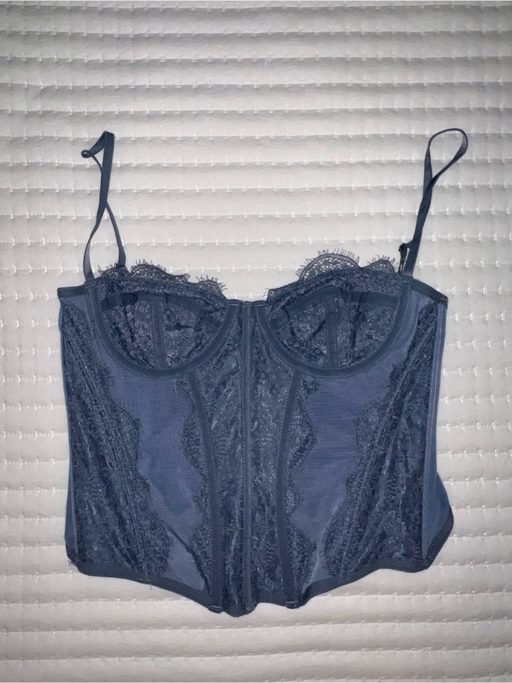 Urban Outfitters Navy Lace Corset Top
